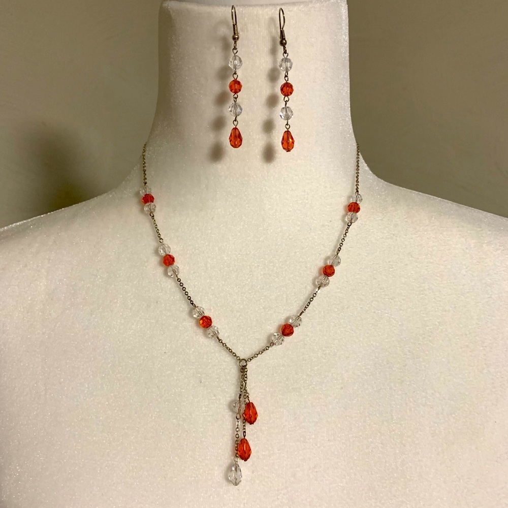 Handmade crystal jewelry set